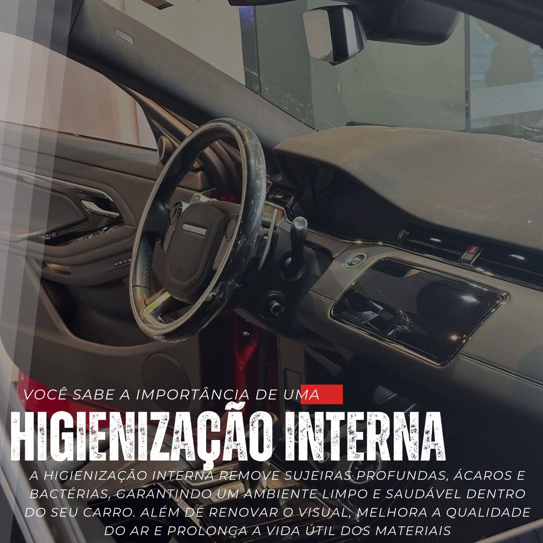 Interior Land Rover Range Rover em processo de higienização interna profunda na Trust Detail